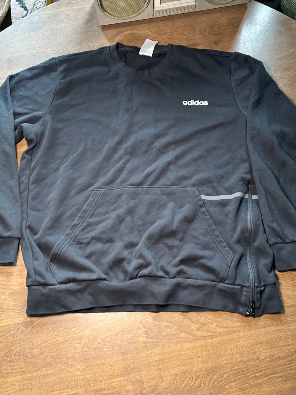 adidas Men's XL Black Long Sleeve Pullover Sweatshirt Climalite